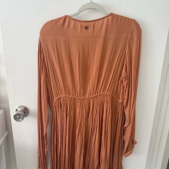 Rip Curl Rust Orange Embroidered Dress - Picture 2 of 3
